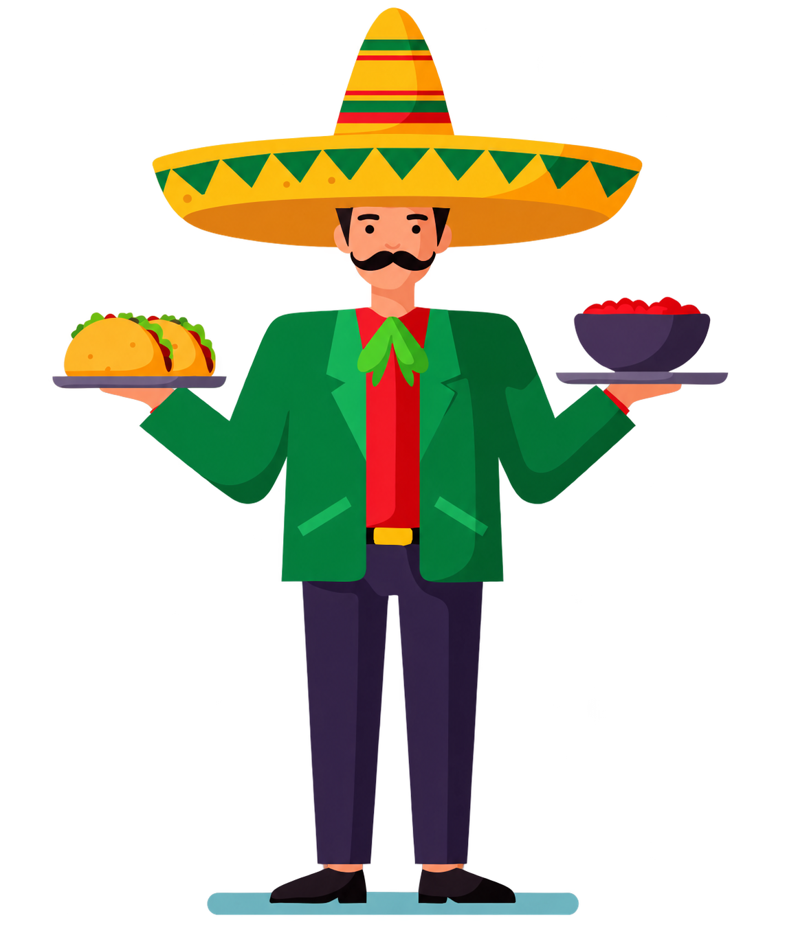 Mexican host serving tacos and salsa
